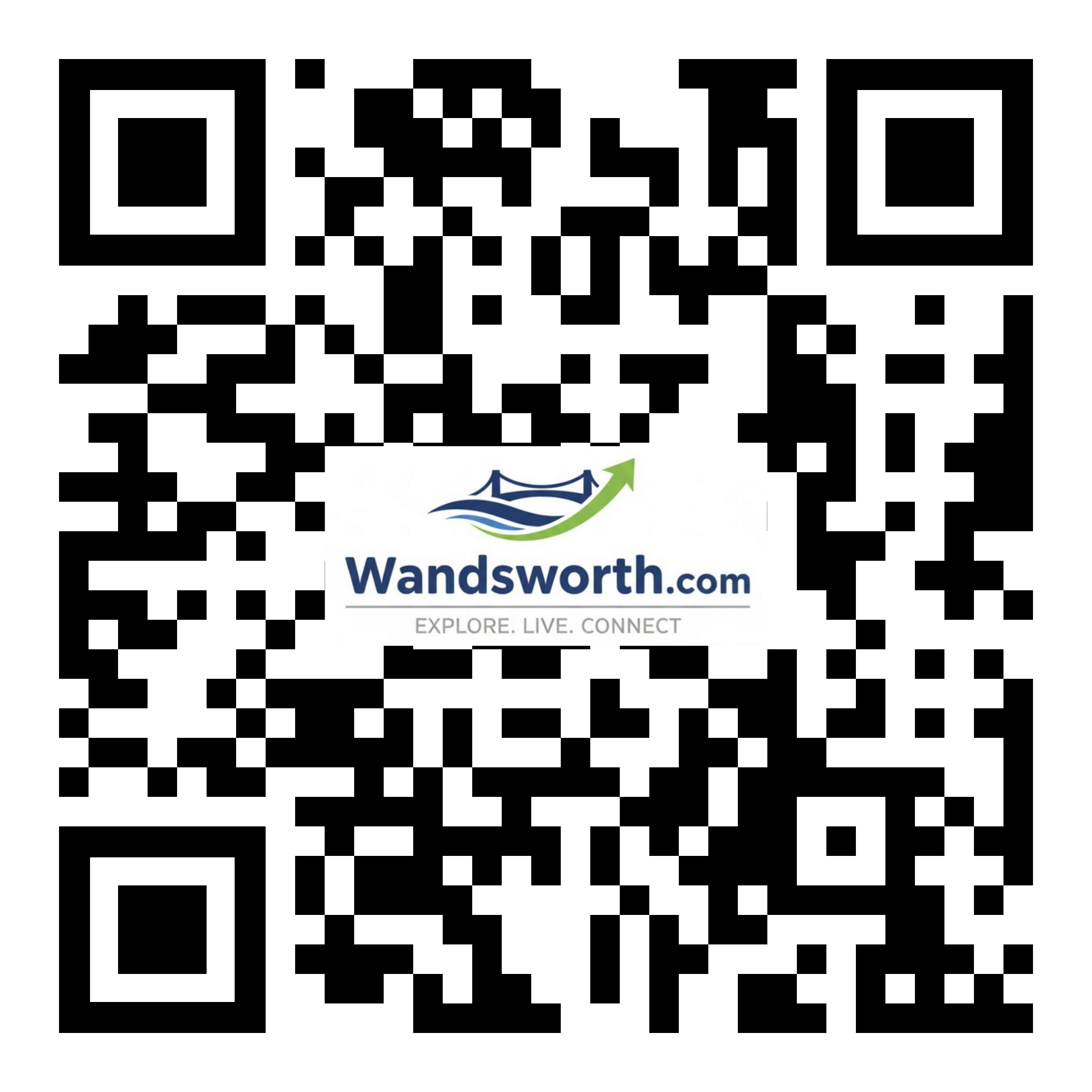 QR code linking to Wandsworth.com